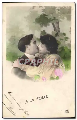 Fantaisie - Couple - A La Folie - Cartes postales