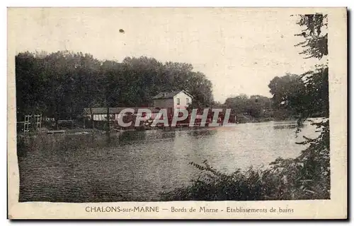 Chalons sur Marne Cartes postales Bords de Marne Etablissements de bains