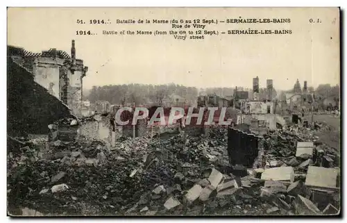 Sermaize les Bains Cartes postales Ruines Bataille de la Marne Rue de Vitry