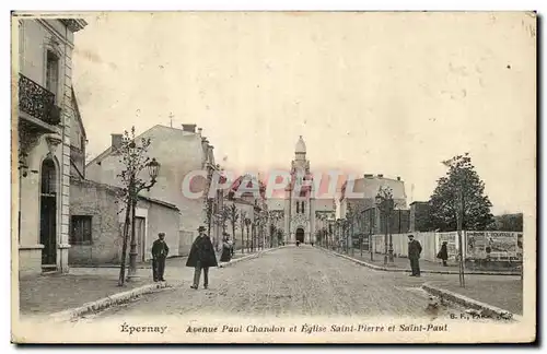 Epernay Cartes postales Avenue Paul Chandon et Eglise Saint Pierre et Saint Paul