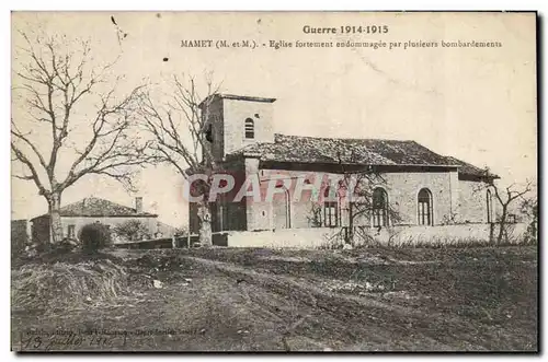 Mamet Cartes postales Eglise fortement endommagee par plusieurs bombardements