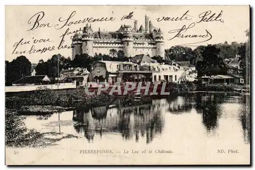 Pierrefonds Cartes postales Le lac et le chateau