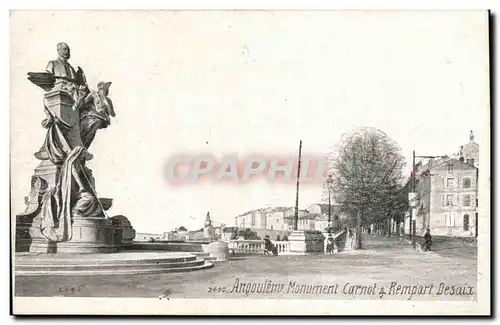 Angouleme Cartes postales Monument Carnot et rempart Desaix