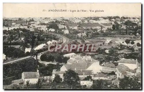 Angouleme Ansichtskarte AK Ligne de l&#39etat Vue generale (train)