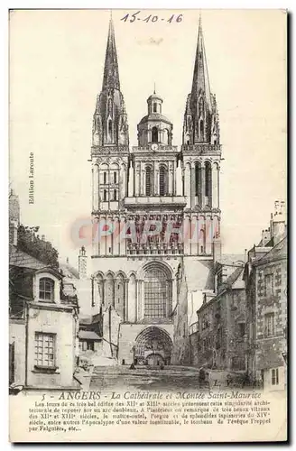 Angers Ansichtskarte AK La cathedrale et montee Saint Maurice