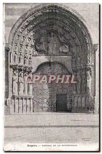 Angers Cartes postales Portail de la cathedrale