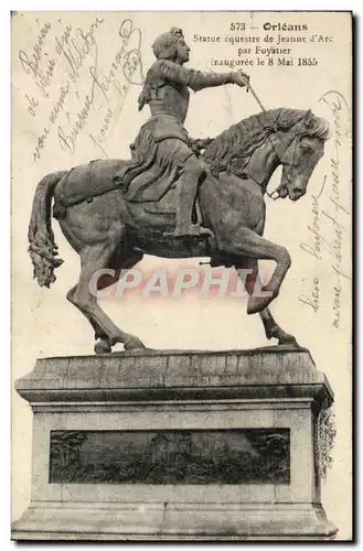 Orleans Cartes postales Statue equestrian of Jeanne of arc by Foyatier (inauguree on May 8th 1855)