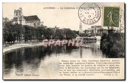 Auxerre Cartes postales La cathedrale et l&#39eglise Saint Germain