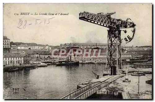 Brest Cartes postales La grande grue et l&#39arsenal