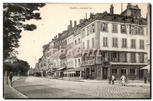 Macon Cartes postales Le quai Sud