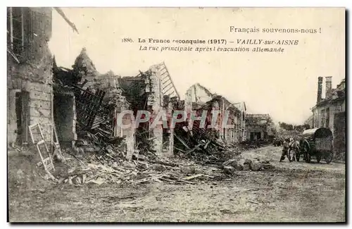 Vailly sur Aisne Cartes postales La rue principale apres l&#39evacuation allemande