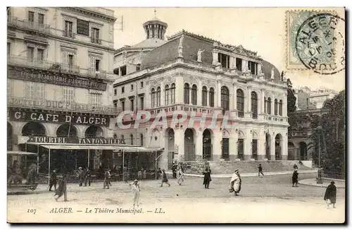 Algerie Alger Cartes postales Theatre municipal