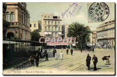 Algerie Alger Ansichtskarte AK Place de la Republique