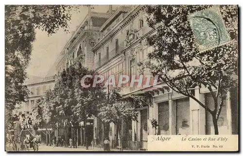 Algerie Alger Cartes postales Le casino et la rue d&#39Isly