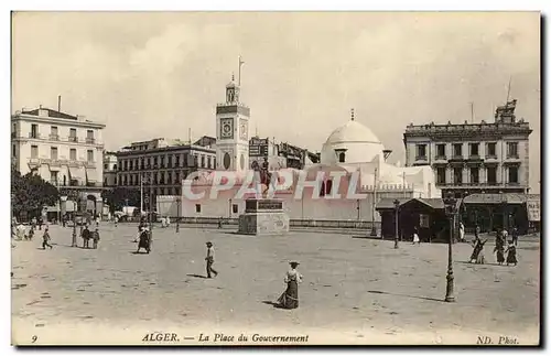 Algerie Alger Cartes postales La place du gouvernement