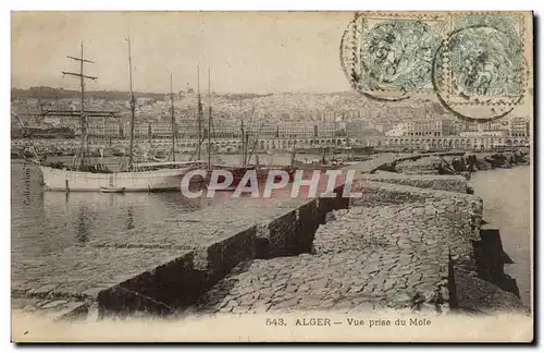 Algerie Alger Cartes postales Vue prise du Mole (bateau boat ship)