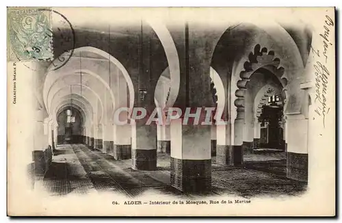 Algerie Alger Cartes postales Interieur de la mosquee Rue de la Marine