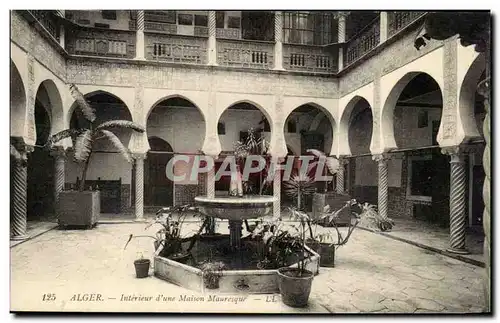 Algerie Alger Cartes postales Interieur d&#39une station mauresque
