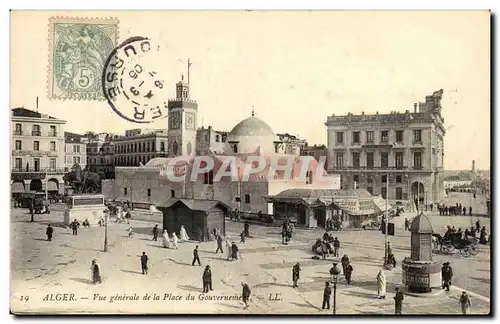 Algerie Alger Ansichtskarte AK Vue generale de la place du gouvernement