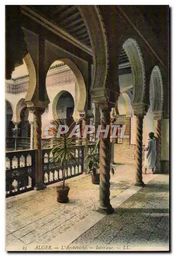 Algerie Alger Cartes postales L&#39archeveche Interieur