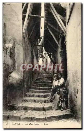 Algerie Cartes postales Alger Une rue arabe (enfants)