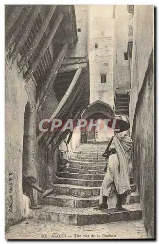 Algerie Cartes postales Alger Une rue de la Casbah