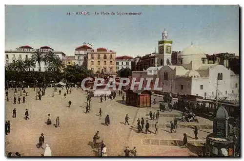 Algerie Alger Cartes postales la place du gouvernement