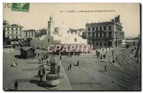 Algerie Alger Cartes postales La mosquee et la palais consulaire