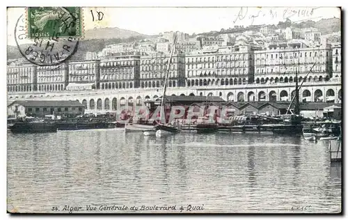 Algerie Alger Ansichtskarte AK Vue generale du boulevard et quai