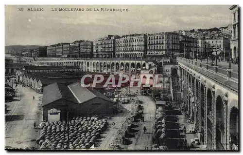 Algerie Alger Cartes postales le boulevard de la Republique