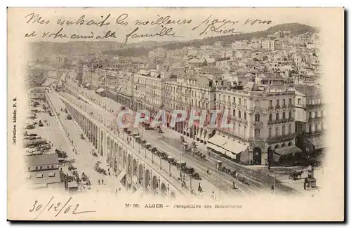 Algerie Alger Cartes postales perspective des boulevards