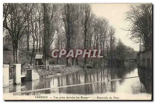 Verdun - Vue prise derriere les Remparts - Passerelle du Puty - Cartes postales