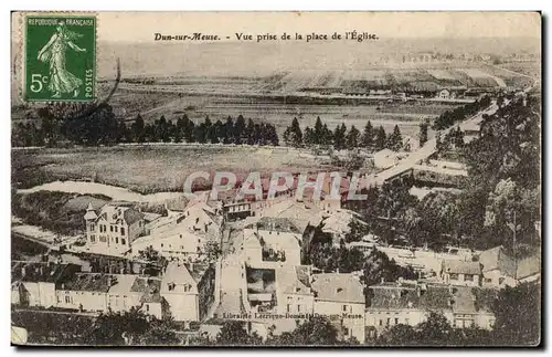 Dun sur Meuse - Vue prise de la place de l&#39eglise - Cartes postales