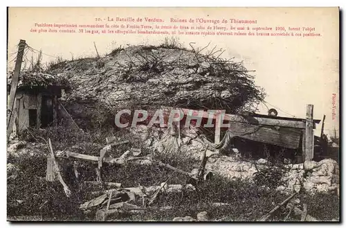 Verdun - La Bataille de Verdun - Ruines de l'Ouvrage de Thiaumont - Cartes postales