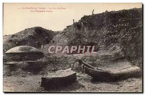 Verdun - La Bataille de Verdun - Les Tourelles brisees - Cartes postales