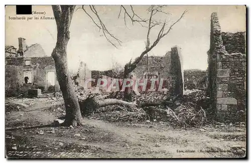 Meuse - bombardes par les Allemands - trou - Cartes postales