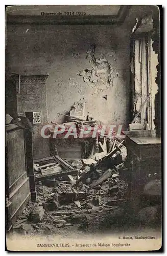 Rambervillers - Interieur de Maison bombardes - Cartes postales