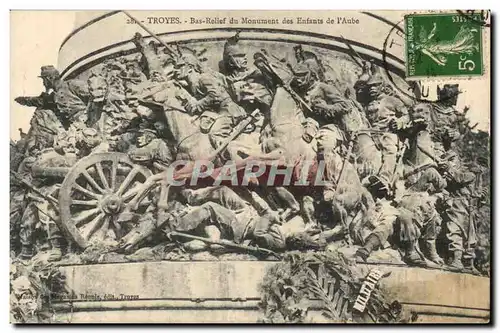 Troyes Cartes postales Bas relief du Monument des enfants de l&#39Aube Vaincre ou mourir ! par Alfred Boucher