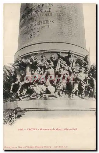 Troyes Ansichtskarte AK Monument des enfants de l&#39Aube Vaincre ou mourir ! par Alfred Boucher