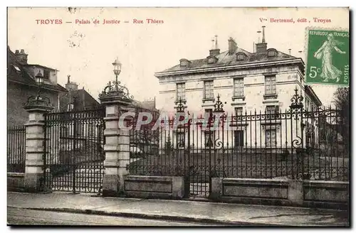 Troyes Cartes postales Palais de justice Rue Thiers