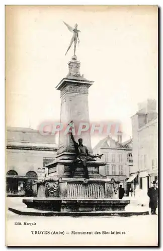 Troyes Ansichtskarte AK Monument des bienfaiteurs