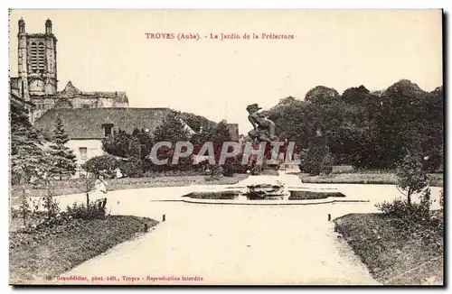 Troyes Cartes postales Le jardin de la prefecture