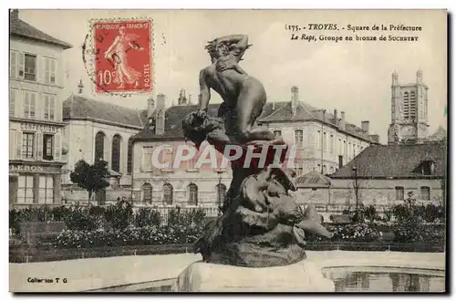 Troyes Cartes postales Le rapt par Suchetet square de la Prefecture