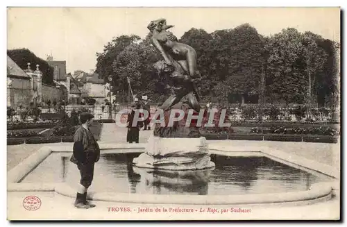 Troyes Cartes postales Le rapt par Suchetet square de la Prefecture