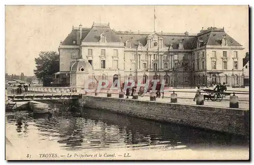 Troyes Cartes postales La prefecture et le canal