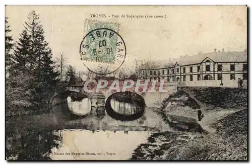 Troyes Cartes postales Pont de St Jacques (vue amont)