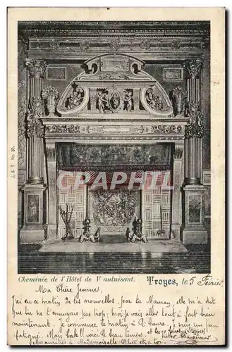 Troyes Cartes postales Cheminee de l'hotel de Vauluisant