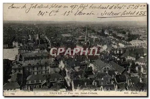 Troyes Cartes postales Vue sur Saint Urbain