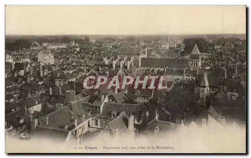 TRoyes Cartes postales Panorama Sud vue prise de la Madeleine