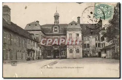 TRoyes Cartes postales Hotel de ville (facade interieure)